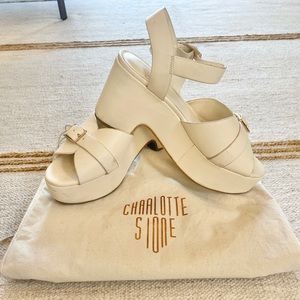Charlotte Stone RAF platforms IN WHITE, size 9